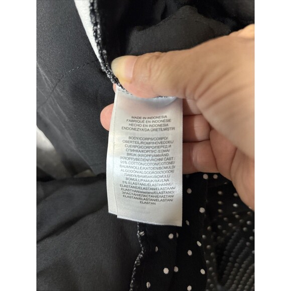 Lauren Ralph Lauren pants women's 10P black white polka dot inseam 26" - Picture 9 of 9